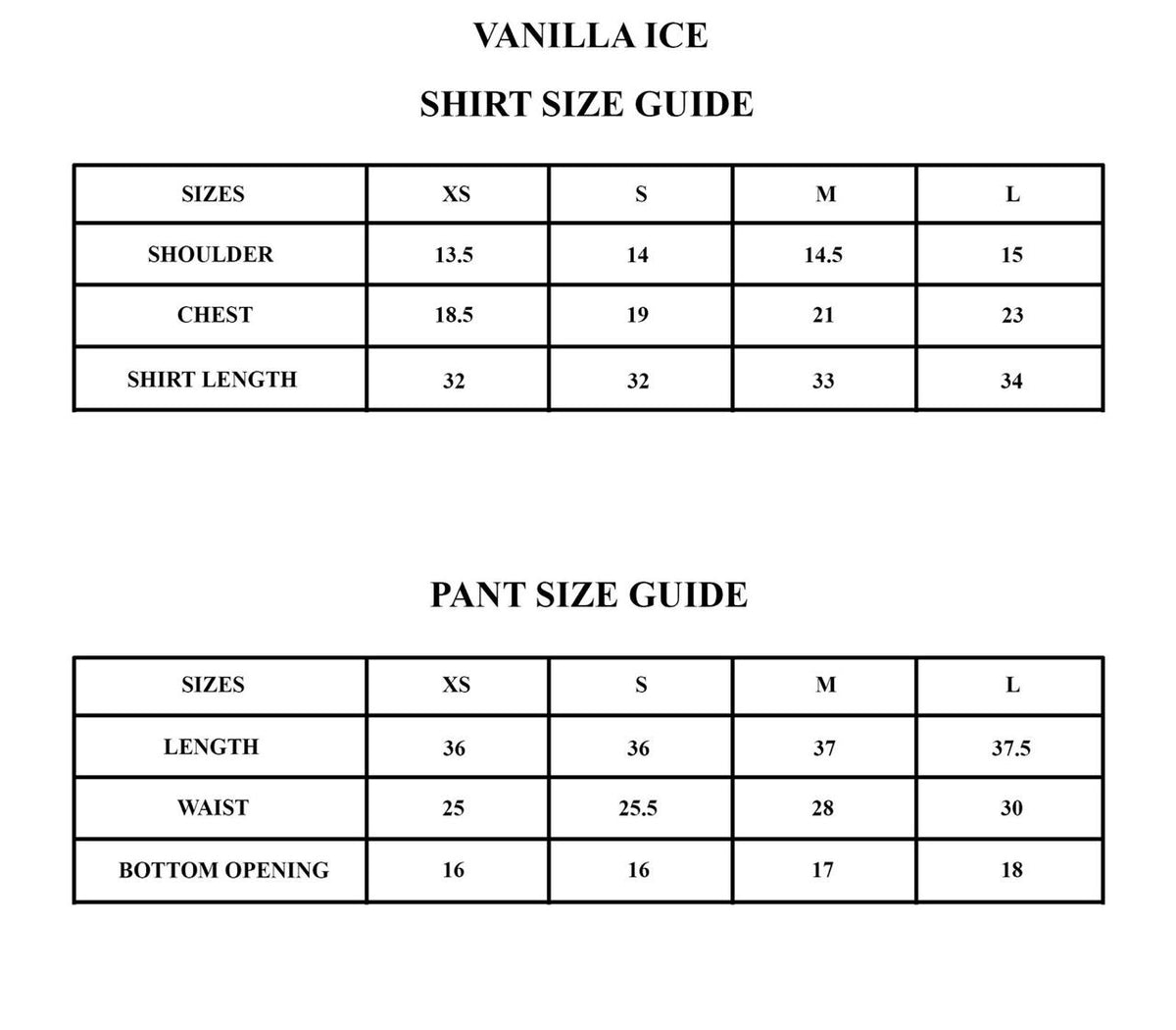 Size Guide