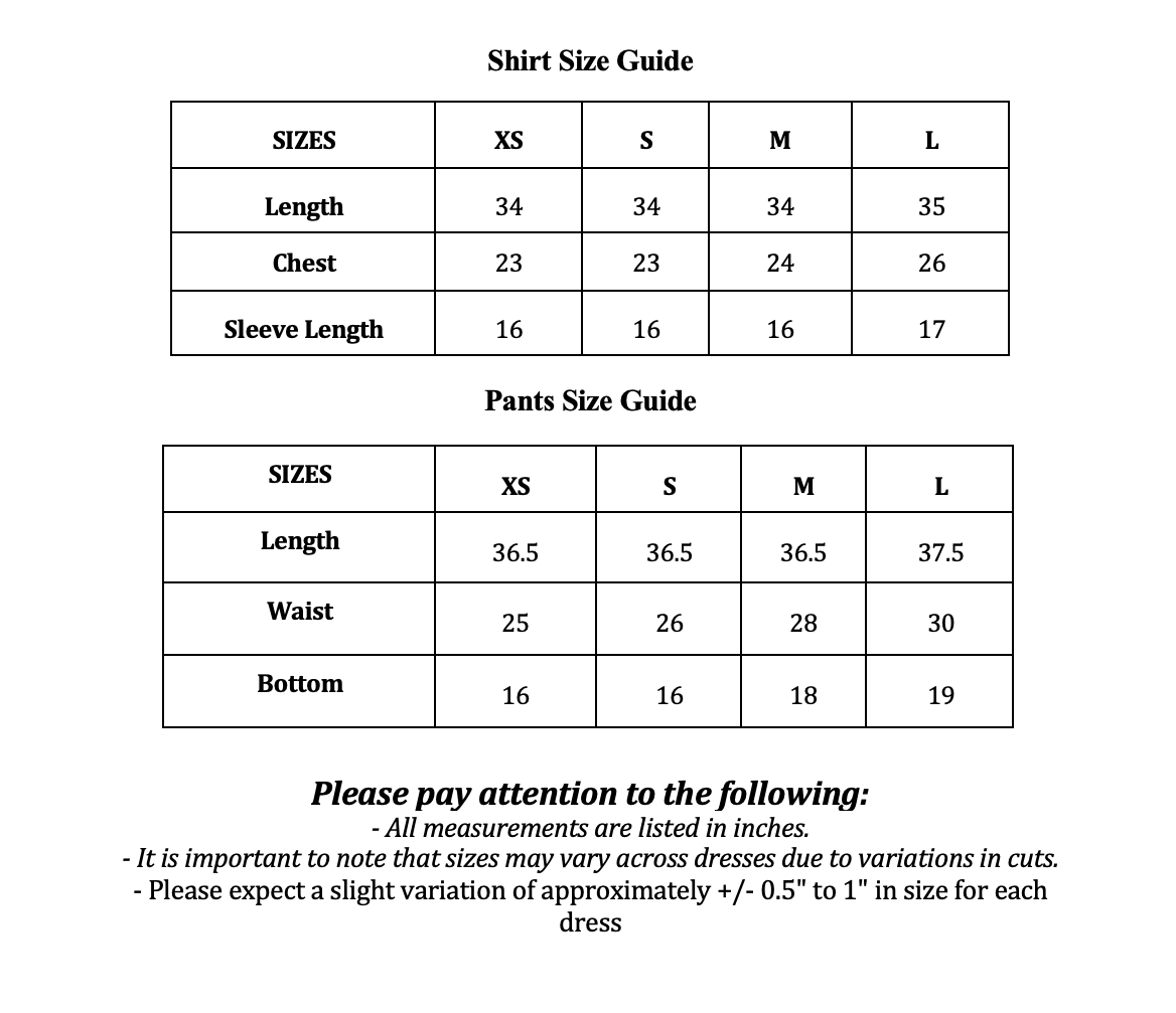 Size Guide