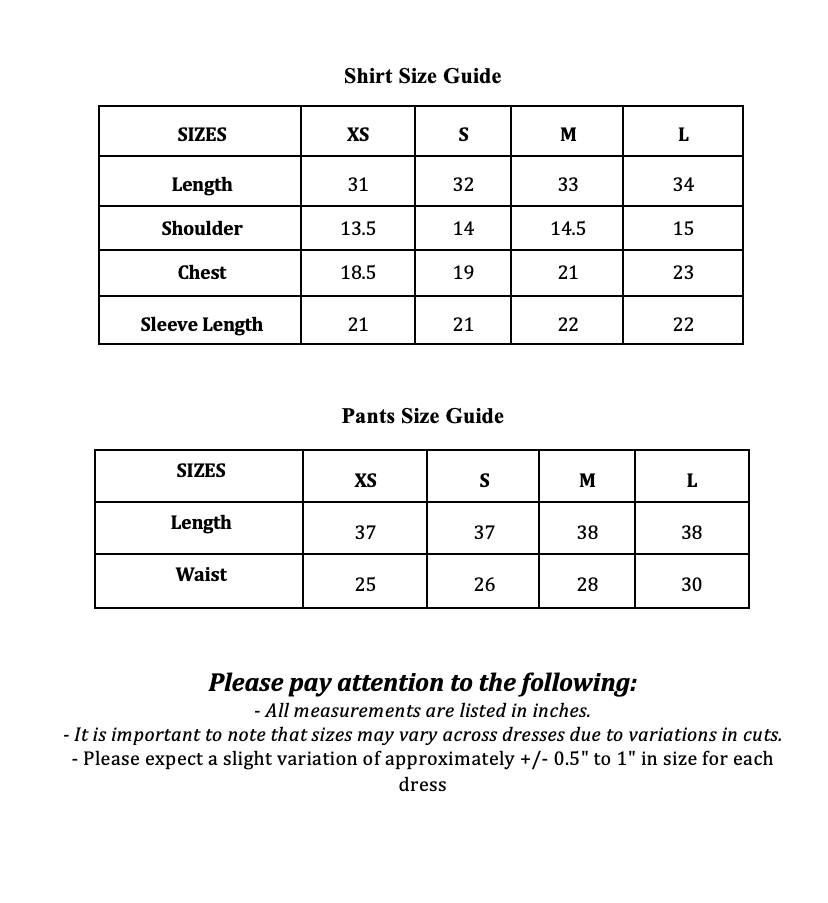 Size Guide